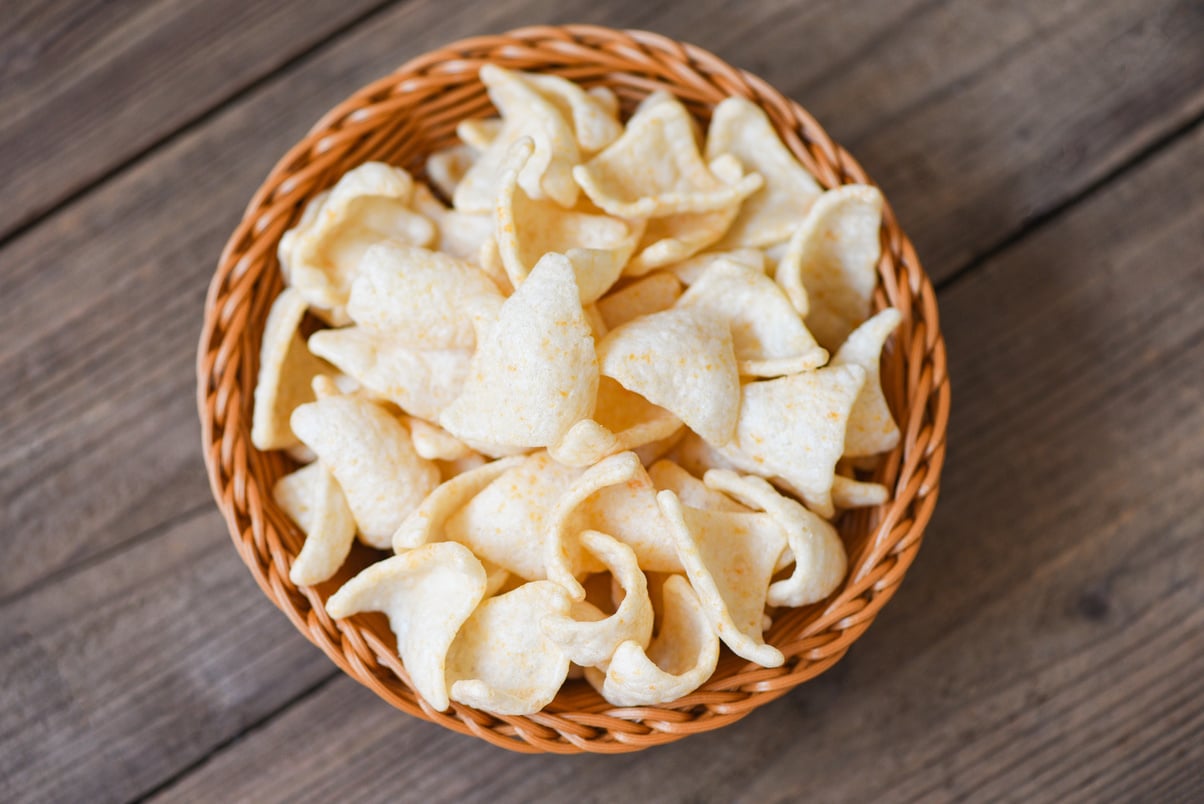 Prawn Crackers in a Basket